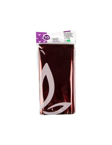 Papel celofan liderpapel 50x70 cm 22g m2 bolsa de 10 hojas colores surtidos