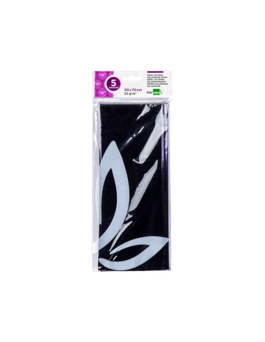 Papel celofan liderpapel 50x70 cm 22g m2 bolsa de 5 hojas violeta
