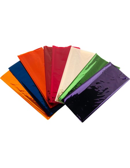 Papel celofan liderpapel 50x70 cm expositor de 56 bolsas de 5 hojas 8 colores surtidos Papel celofan liderpapel 50x70 cm expositor de 56 bolsas de 5 hojas 8 colores surtidos