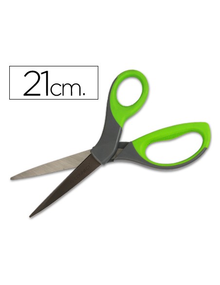 Tijera q connect mango caucho 8 21 cm blister