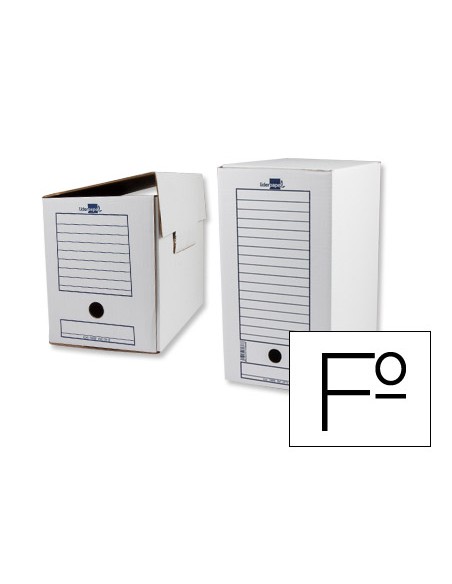 Caja archivo definitivo liderpapel ecouse carton 100 reciclado folio doble ancho 367x251x200mm 325g m2