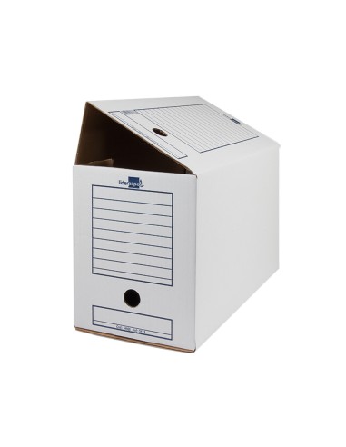 Caja archivo definitivo liderpapel ecouse carton 100 reciclado folio doble ancho 367x251x200mm 325g m2
