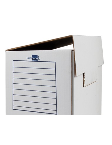 Caja archivo definitivo liderpapel ecouse carton 100 reciclado folio doble ancho 367x251x200mm 325g m2