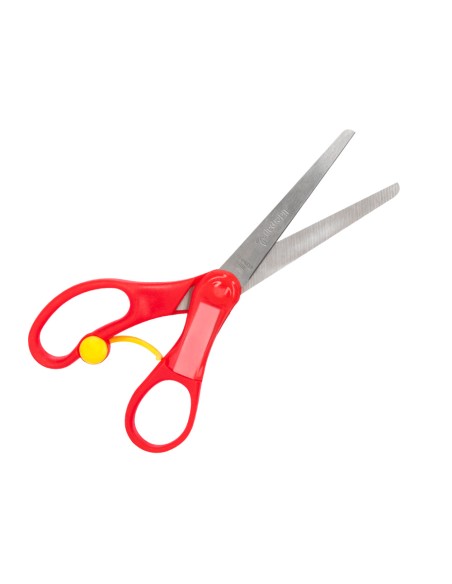 Tijera escolar liderpapel 15 cm con resorte para facilitar el corte unidad