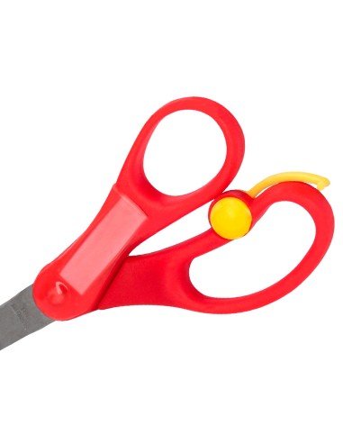 Tijera escolar liderpapel 15 cm con resorte para facilitar el corte unidad