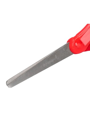 Tijera escolar liderpapel 15 cm con resorte para facilitar el corte unidad