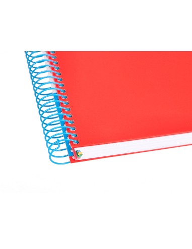 Cuaderno espiral a4 micro antartik tapa forrada 120h 100 gr horizontal 5 bandas 4 taladros colores surt