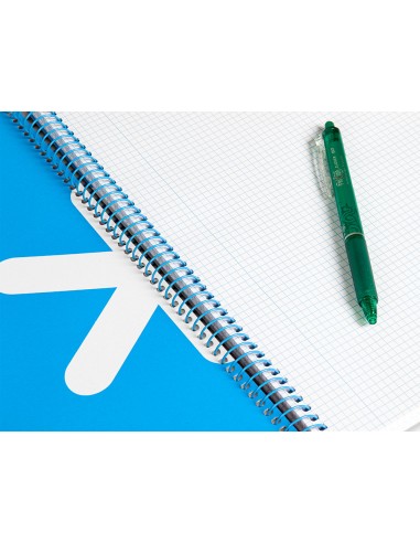 Cuaderno espiral liderpapel a5 antartik tapa dura 80h 100 g cuadro 5mm con margen color rosa fluor