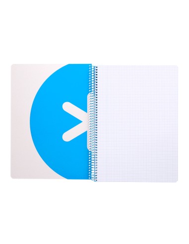 Cuaderno espiral liderpapel a4 micro antartik tapa dura 80h 100 gr cuadro 5mm sin bandas 4 taladros color rosa fluor