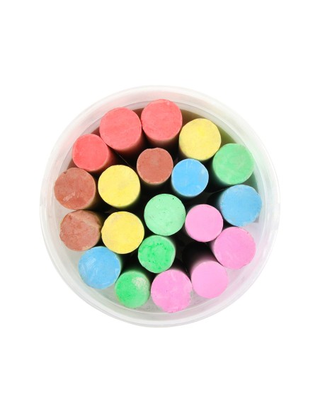 Tiza color liderpapel para suelo cubilete de 20 unidades colores surtidos