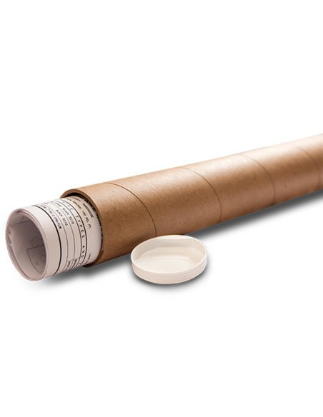 Tubo de carton q connect portadocumentos tapa plastico 40x430 mm Tubo de carton q connect portadocumentos tapa plastico 40x430 mm