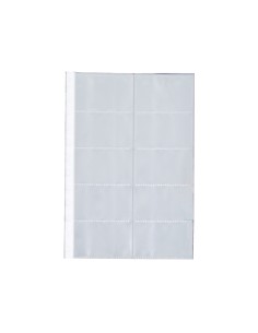 Recambio fundas liderpapel din a4 para tarjetero bolsa de 10 hojas capacidad 20 tarjetas por hoja