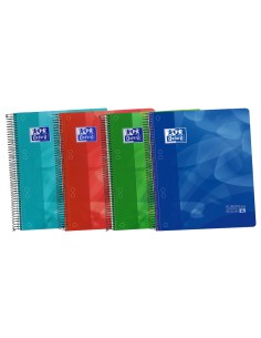 Bloc espiral oxford tapa plastico optik paper microperforado din a5 120 h 50 hojas gratis cuadros 5 mm