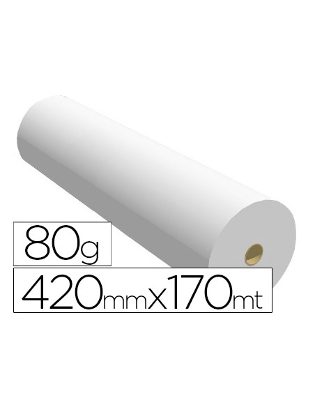 Papel reprografia ppc para planos 420mmx170mt 80gr