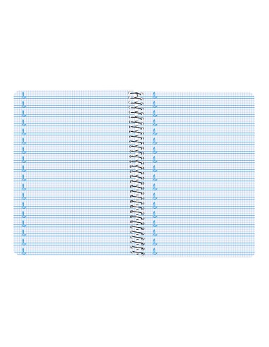 Cuaderno espiral liderpapel cuarto pautaguia tapa dura 80h75 gr cuadro pautado 5mm con margen