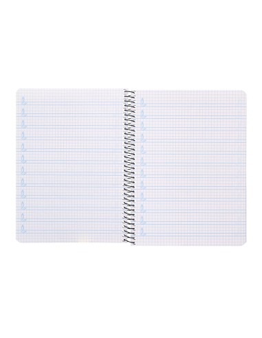 Cuaderno espiral liderpapel cuarto pautaguia tapa dura 80h75 gr cuadro pautado 4mm con margen