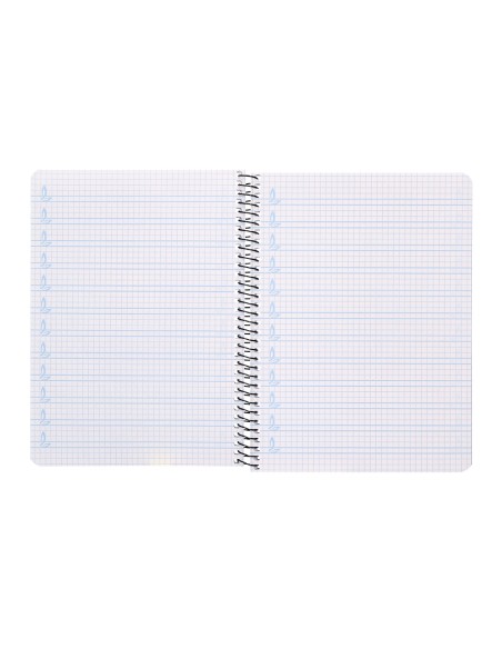 Cuaderno espiral liderpapel cuarto pautaguia tapa dura 80h75 gr cuadro pautado 4mm con margen