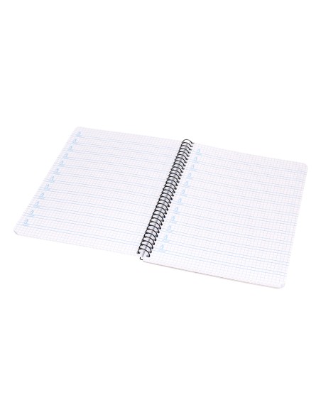 Cuaderno espiral liderpapel cuarto pautaguia tapa dura 80h75 gr cuadro pautado 4mm con margen