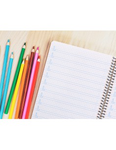 Cuaderno espiral liderpapel cuarto pautaguia tapa dura 80h75 gr cuadro pautado 4mm con margen