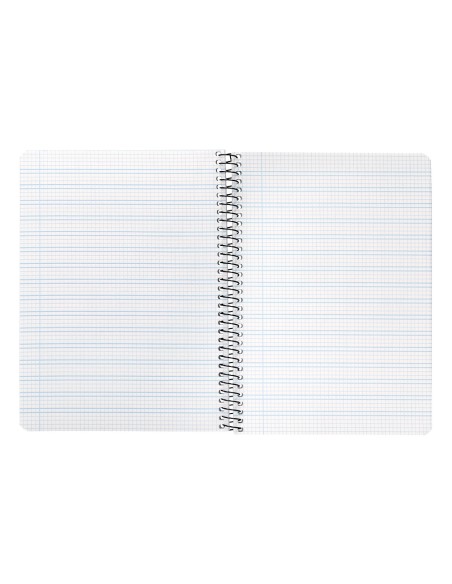 Cuaderno espiral liderpapel cuarto pautaguia tapa dura 80h75 gr cuadro pautado 3 mm con margen
