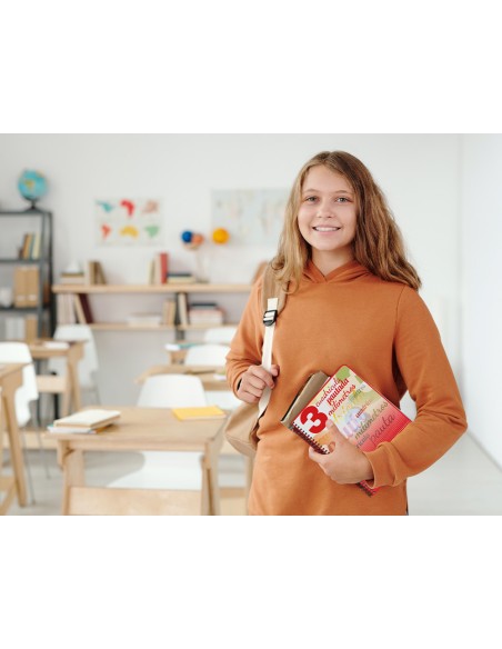 Cuaderno espiral liderpapel cuarto pautaguia tapa dura 80h75 gr cuadro pautado 3 mm con margen