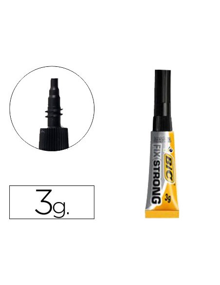 Pegamento bic fix strong 3 gr adhesivo extra fuerte