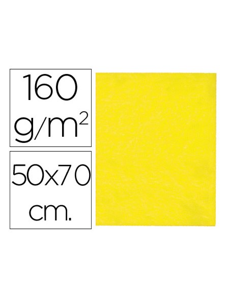 Fieltro liderpapel 50x70 cm amarillo 160 g m2
