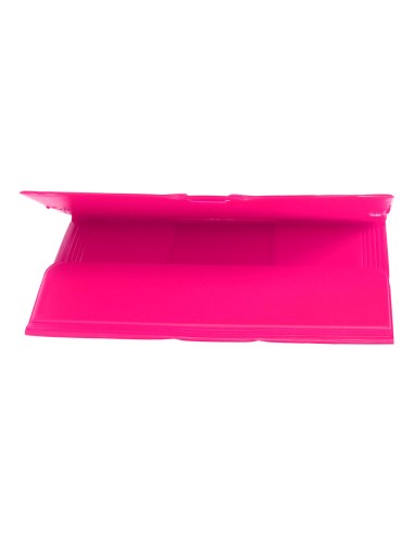 Carpeta liderpapel gomas plastico folio solapas color fucsia