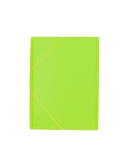 Carpeta liderpapel gomas plastico folio solapas color verde pistacho