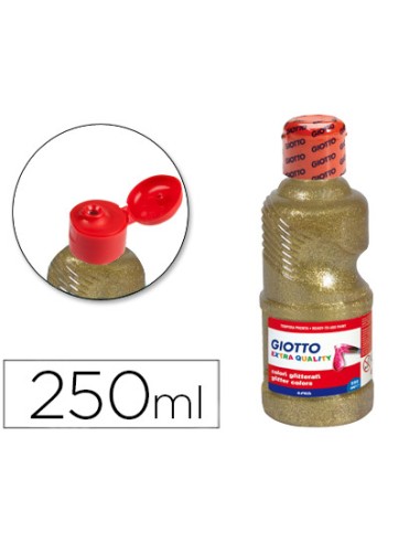 Tempera escolar giotto purpurina glitter 250 ml oro