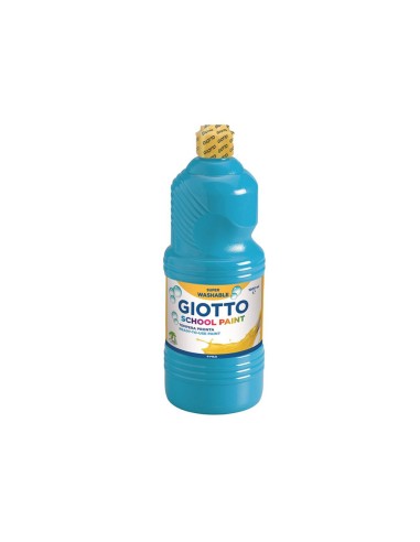 Tempera liquida giotto escolar lavable 1000 ml azul cyan