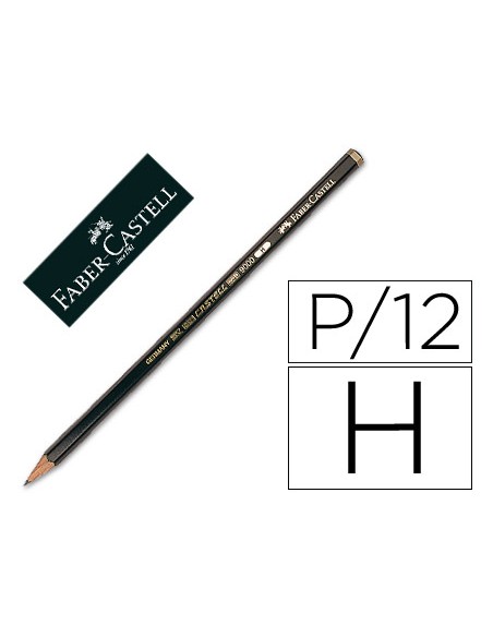 Lapices de grafito faber 9000 h unidad