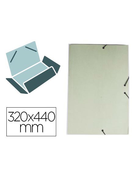 Pastas elasticos liderpapel com abas em cartolina 350 grs cor verde medidas 320x440 mm