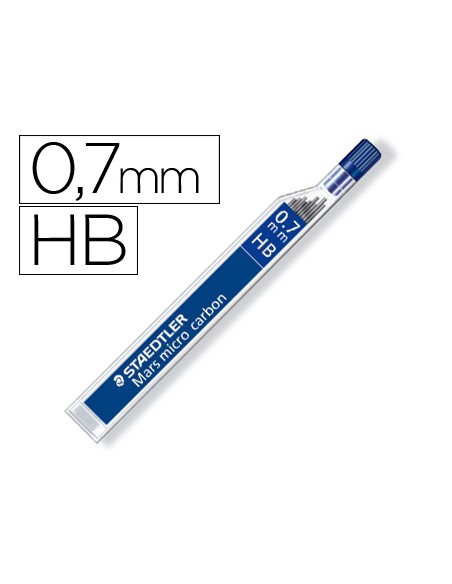 Minas staedtler mars micro grafito 07 mm hb tubo con 12 minas