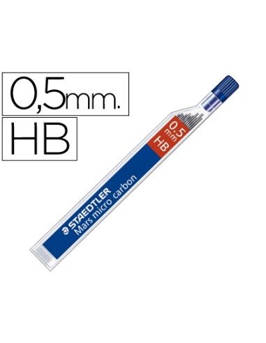 Minas staedtler mars micro grafito 05 mm hb tubo con 12 minas