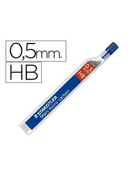 Minas staedtler mars micro grafito 05 mm hb tubo con 12 minas