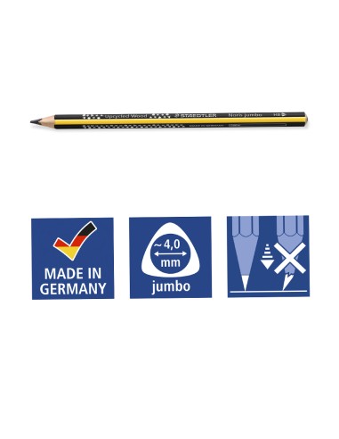 Lapices de grafito staedtler triplus jumbo hb unidad
