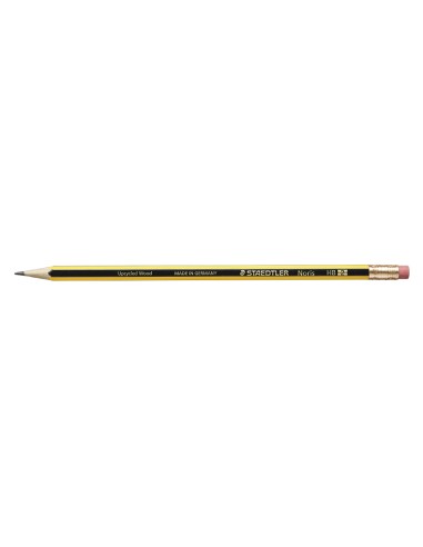 Lapices de grafito staedtler noris n2 hb con goma de borrar unidad