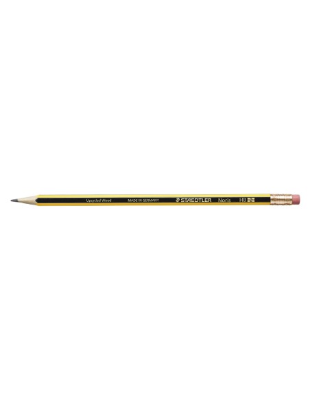 Lapices de grafito staedtler noris n2 hb con goma de borrar unidad