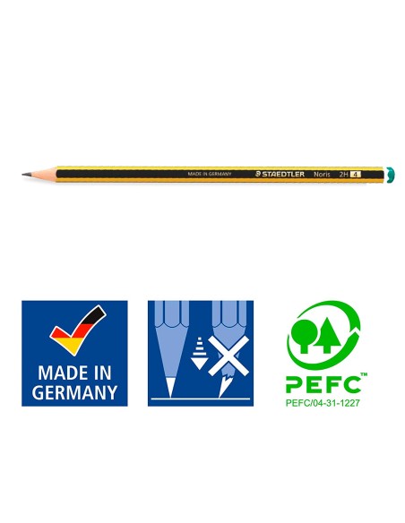 Lapices de grafito staedtler noris n4 2h unidad