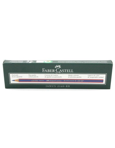 Lapices bicolor faber castell fino hexagonal rojo azul unidad