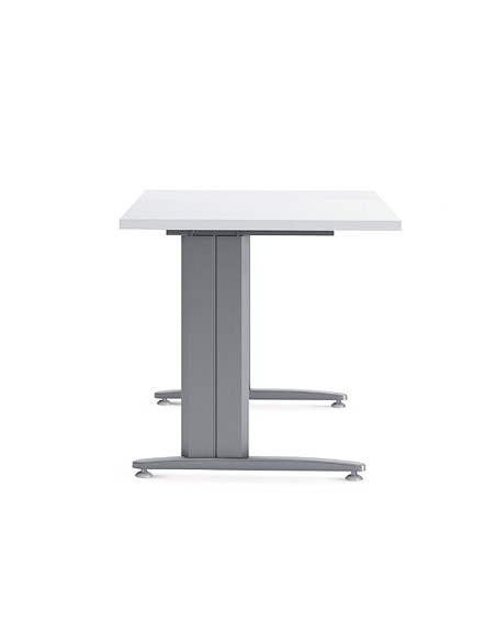 Mesa de oficina rocada metal 2000ac04 aluminio blanco 120x60 cm Mesa de oficina rocada metal 2000ac04 aluminio blanco 120x60 cm