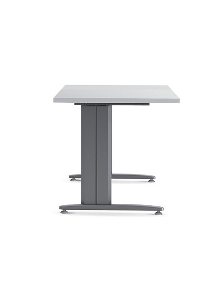 Mesa de oficina rocada metal 2000ac02 aluminio gris 120x60 cm Mesa de oficina rocada metal 2000ac02 aluminio gris 120x60 cm