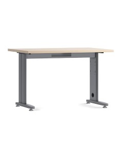 Mesa de oficina rocada metal 2003ac01 aluminio haya 180x80 cm