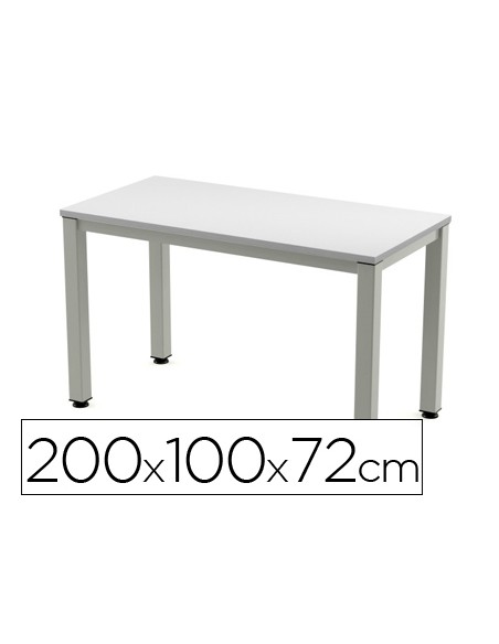 Mesa de oficina rocada executive 2005ad02 aluminio gris 200x100 cm Mesa de oficina rocada executive 2005ad02 aluminio gris 200x100 cm