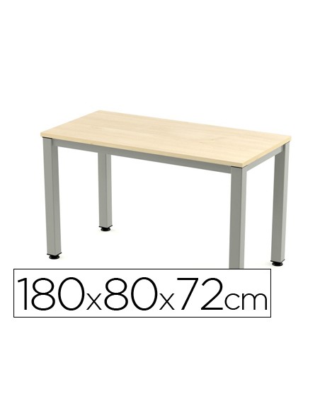 Mesa de oficina rocada executive 2003ad01 aluminio haya 180x80 cm Mesa de oficina rocada executive 2003ad01 aluminio haya 180x80 cm