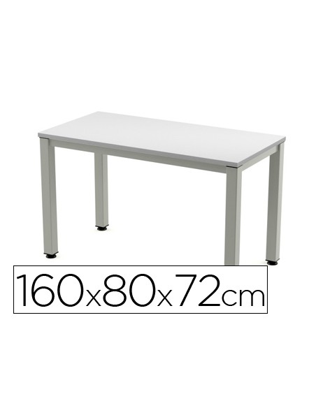 Mesa de oficina rocada executive 2002ad02 aluminio gris 160x80 cm Mesa de oficina rocada executive 2002ad02 aluminio gris 160x80 cm