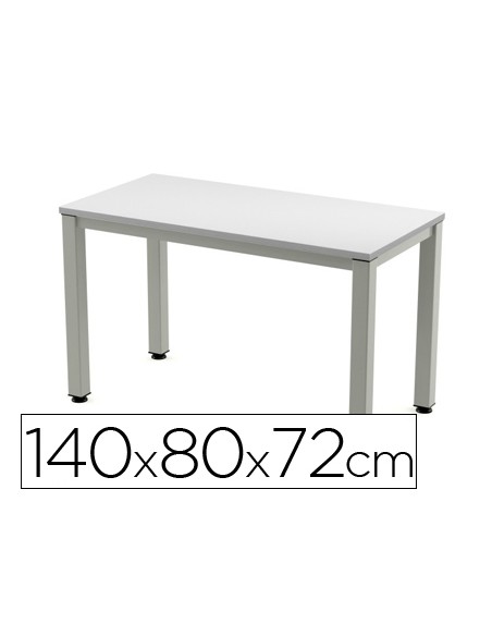 Mesa de oficina rocada executive 2001ad02 aluminio gris 140x80cm Mesa de oficina rocada executive 2001ad02 aluminio gris 140x80cm