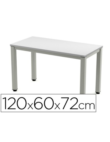 Mesa de oficina rocada executive 200ad02 aluminio gris 120x60 cm