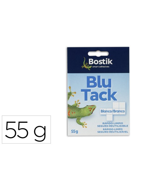 Sujetacosa masilla bostik blu tack blanco cuarteado